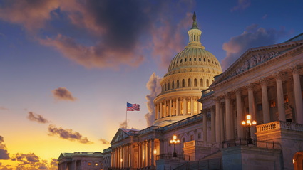 U.S. Capitol at sunset