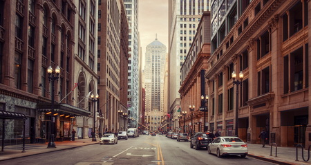 La Salle Street, Chicago, Illinois, USA
