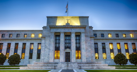 The Federal Reserve building in Washington, DC