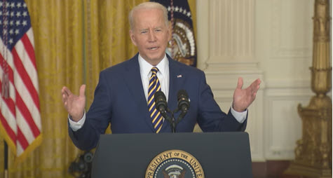 Biden at News Conference podium