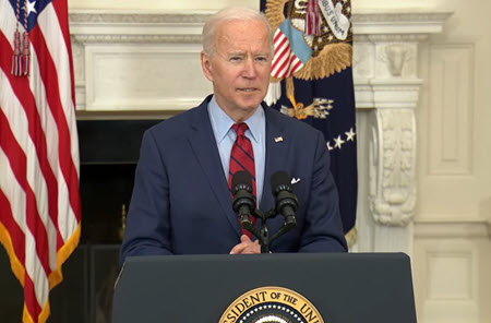 President Biden at podium