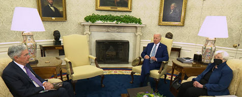 President Biden meets with Fed Chair Powell and Treasury Secretary Yellen on inflation