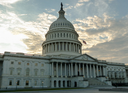 U.S. Capitol at dusk