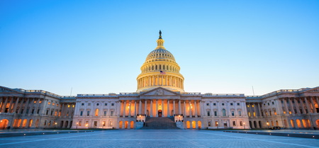 US Capitol at dusk