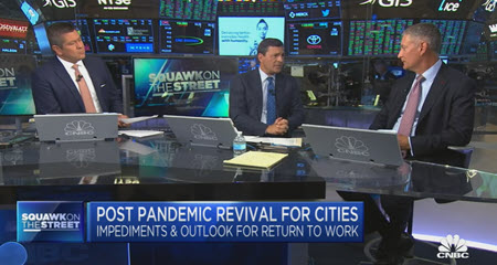 Marty Burger, far right, interviewed on CNBC's Squawk on the Street