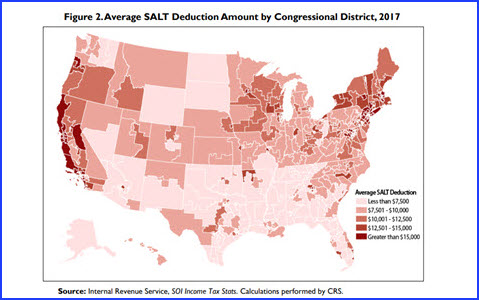 SALT by congressional district - CRS image