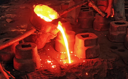 Pouring Steel