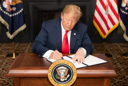 President Trump signing legislation