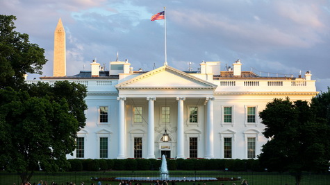 The White House with Washington Monument